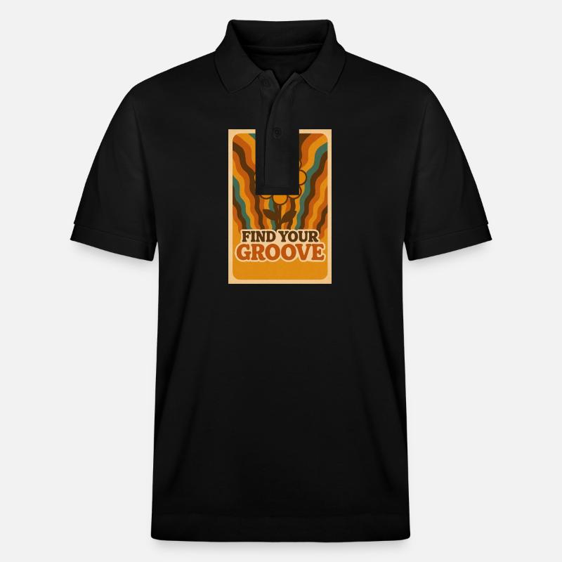 Flower Power Groove - Stanley/Stella Unisex Bio-Poloshirt PREPSTER - Schwarz