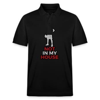 PAS DANS MA MAISON GRUNGE - Polo PREPSTER bio Stanley/Stella Unisexe - noir - Devant - Roxy (174cm) & Andy (188cm)