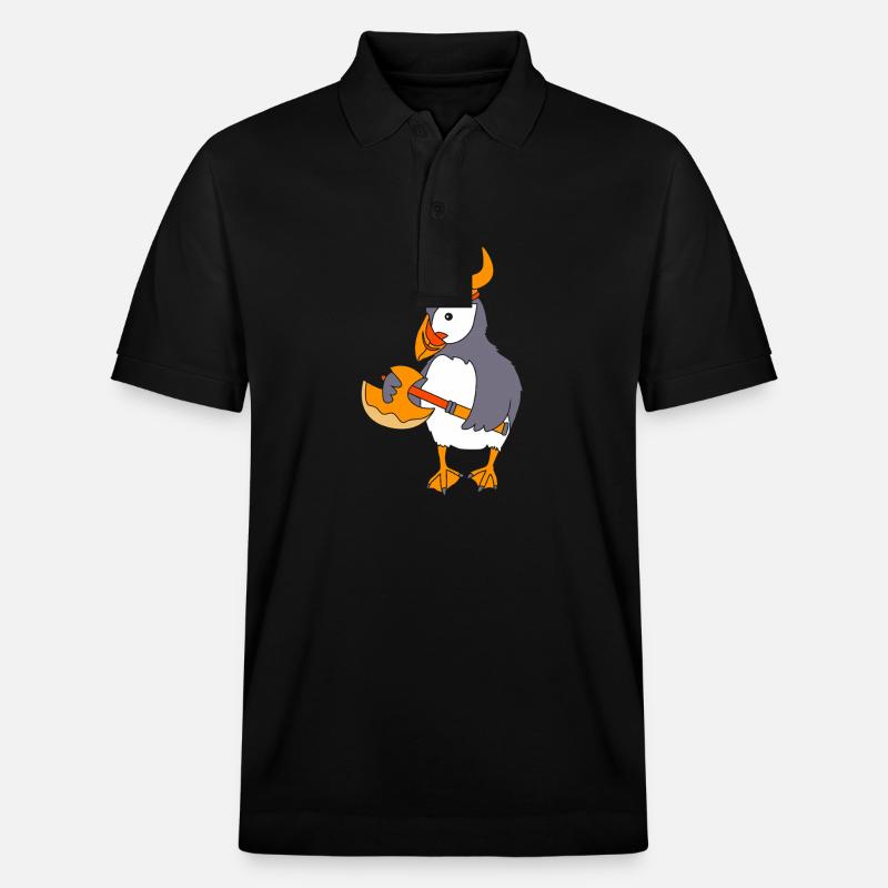 Papageientaucher Puffin - Stanley/Stella Unisex Bio-Poloshirt PREPSTER - Schwarz