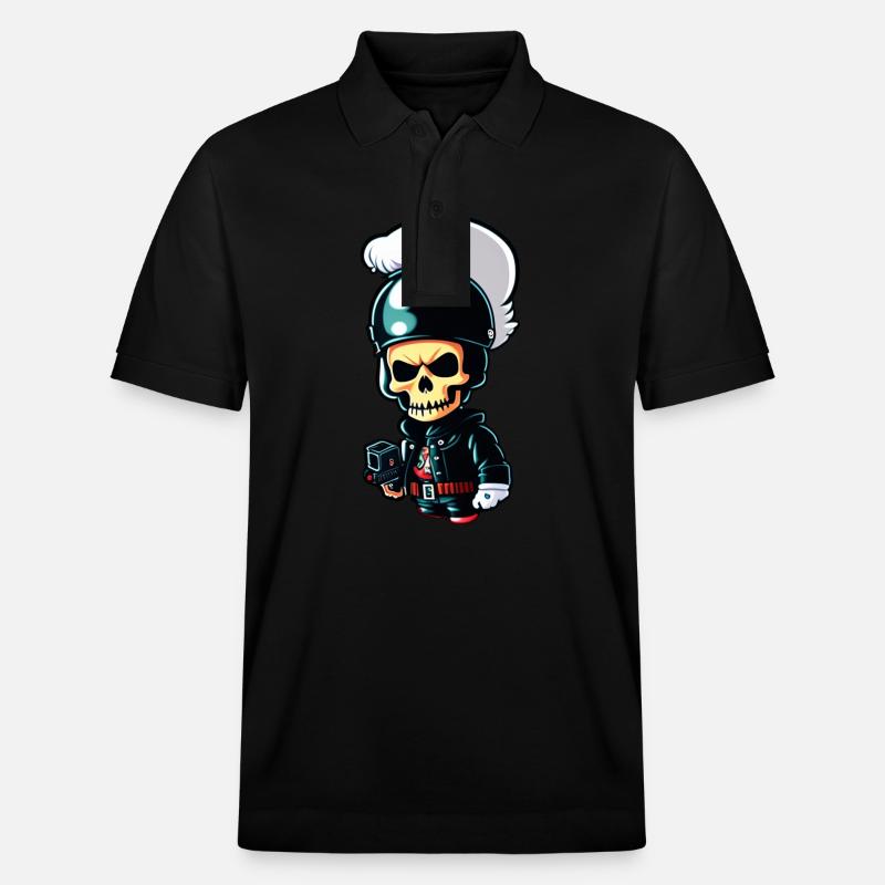 biker styler enervée - Polo PREPSTER bio Stanley/Stella Unisexe - noir