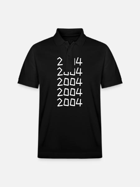 Born in 2004 - Stanley/Stella Unisex Organic Polo Shirt PREPSTER - black