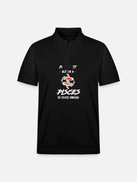 Sternzeichen Fische - Stanley/Stella Unisex Bio-Poloshirt PREPSTER - Schwarz