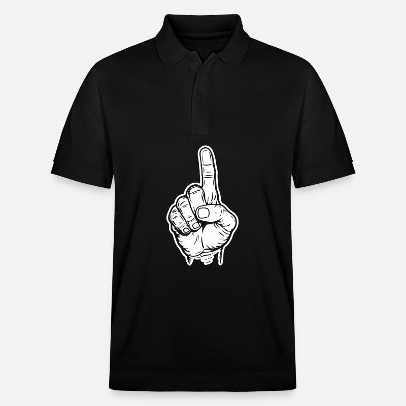 Zeigefinger - Stanley/Stella Unisex Bio-Poloshirt PREPSTER - Schwarz