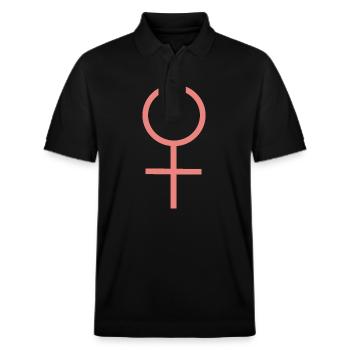 Frauentag - Stanley/Stella Unisex Bio-Poloshirt PREPSTER - Schwarz - Vorne - Roxy (174cm) & Andy (188cm)