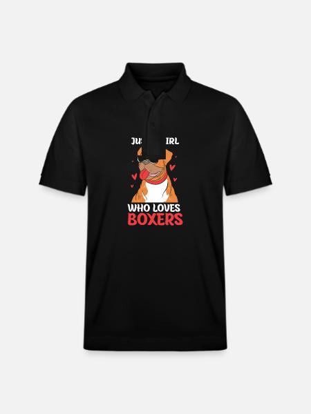 Boxer Dog - Stanley/Stella Unisex Organic Polo Shirt PREPSTER - black