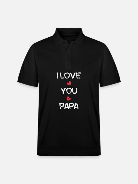 TILLYKKE MED FØDSELSDAGEN FAR. FAR. FARS DAG. TILLYKKE MED FØDSELSDAGEN - Stanley/Stella PREPSTER økologisk unisex poloshirt - sort