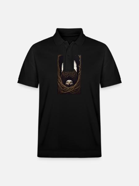 Eagle | Birds | Freedom | Animals - Stanley/Stella Unisex Organic Polo Shirt PREPSTER - black