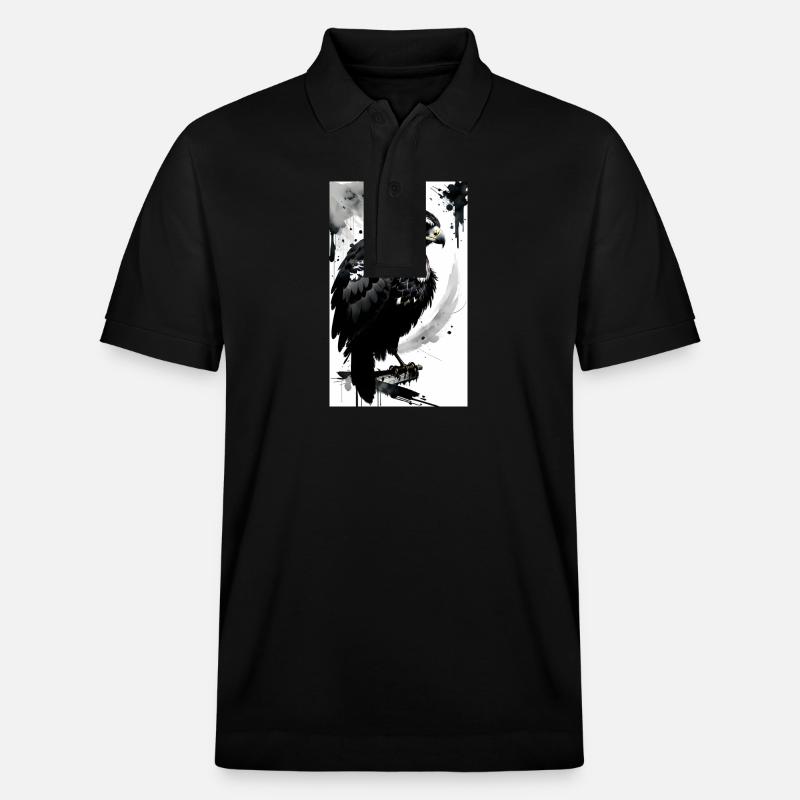 Aigle | Oiseaux | Liberté | Animaux - Polo PREPSTER bio Stanley/Stella Unisexe - noir