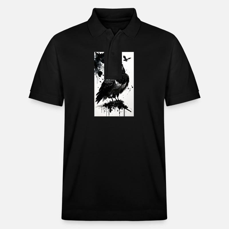 Aigle | Oiseaux | Liberté | Animaux - Polo PREPSTER bio Stanley/Stella Unisexe - noir
