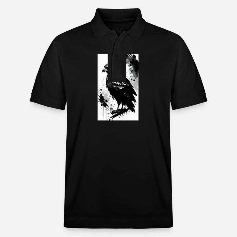 Aigle | Oiseaux | Liberté | Animaux - Polo PREPSTER bio Stanley/Stella Unisexe - noir