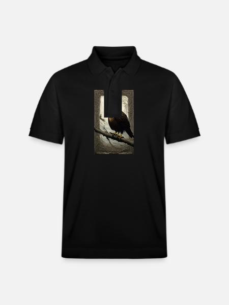Aigle | Oiseaux | Liberté | Animaux - Polo PREPSTER bio Stanley/Stella Unisexe - noir