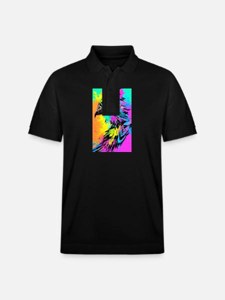 Eagle | Birds | Freedom | Animals - Stanley/Stella Unisex Organic Polo Shirt PREPSTER - black