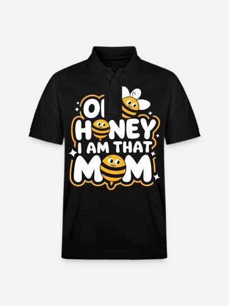 honey bee beekeeper bees bee - Stanley/Stella Unisex Organic Polo Shirt PREPSTER - black