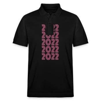 2022 - Stanley/Stella Unisex Organic Polo Shirt PREPSTER - black - Front - Roxy (174cm) & Andy (188cm)