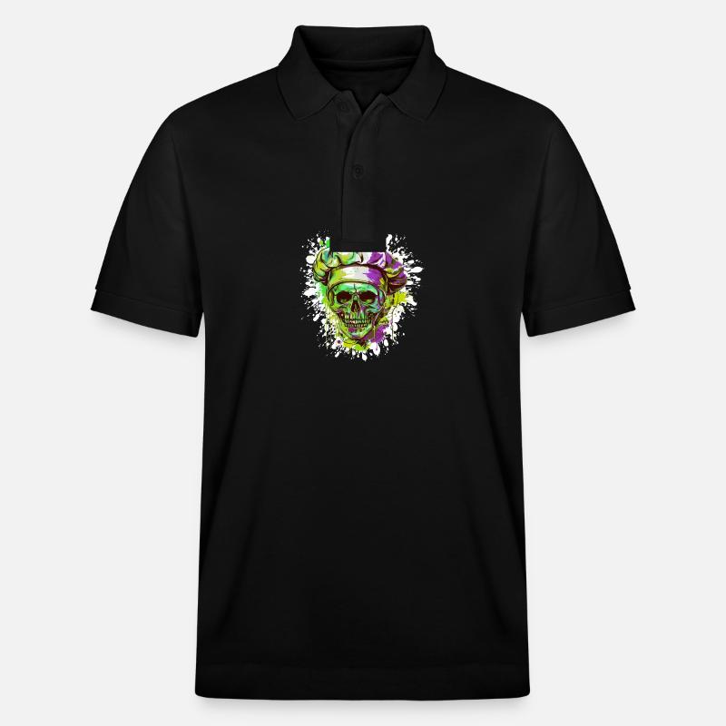 Crâne de chef - Polo PREPSTER bio Stanley/Stella Unisexe - noir