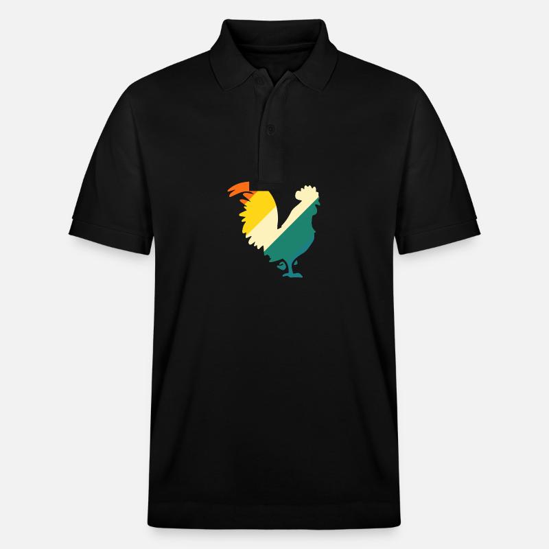 Poulet Coq - Polo PREPSTER bio Stanley/Stella Unisexe - noir