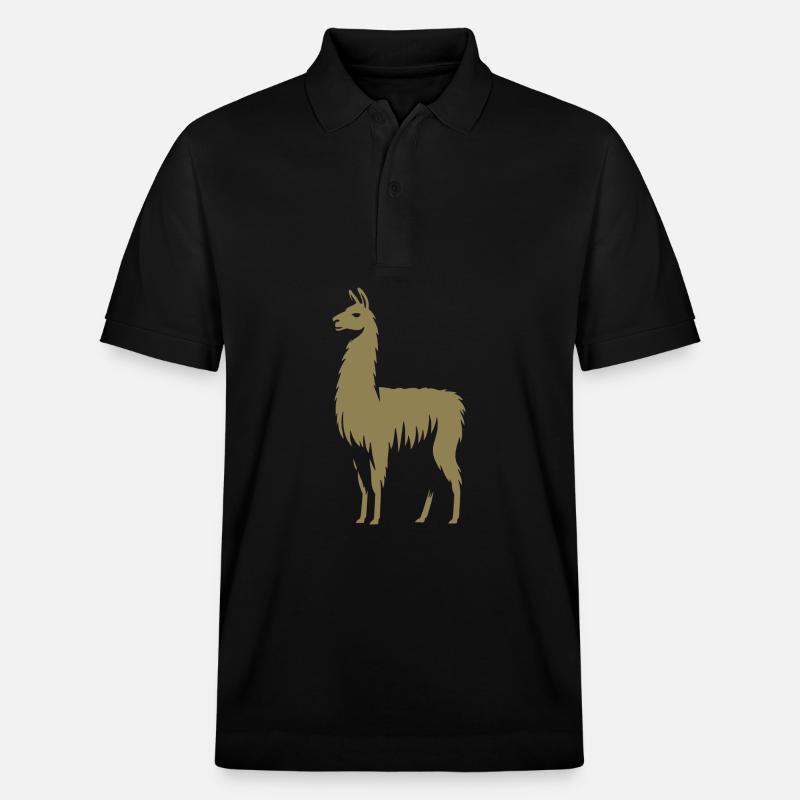 Lama Silhouette - Stanley/Stella Unisex Bio-Poloshirt PREPSTER - Schwarz