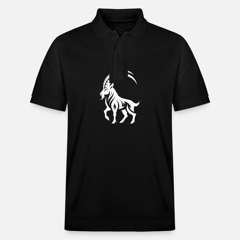Sternzeichen Tattoo Stolzer Steinbock - Stanley/Stella Unisex Bio-Poloshirt PREPSTER - Schwarz