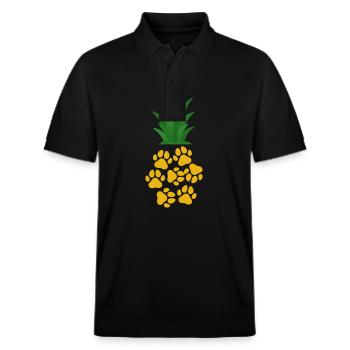 Ananas Pfote - Stanley/Stella Unisex Bio-Poloshirt PREPSTER - Schwarz - Vorne - Roxy (174cm) & Andy (188cm)