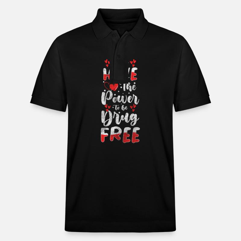 Sans drogue - Polo PREPSTER bio Stanley/Stella Unisexe - noir