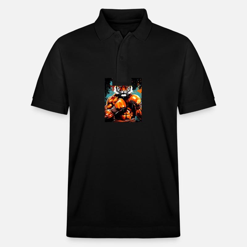 Tiger Boxer Boxen - Stanley/Stella Unisex Bio-Poloshirt PREPSTER - Schwarz