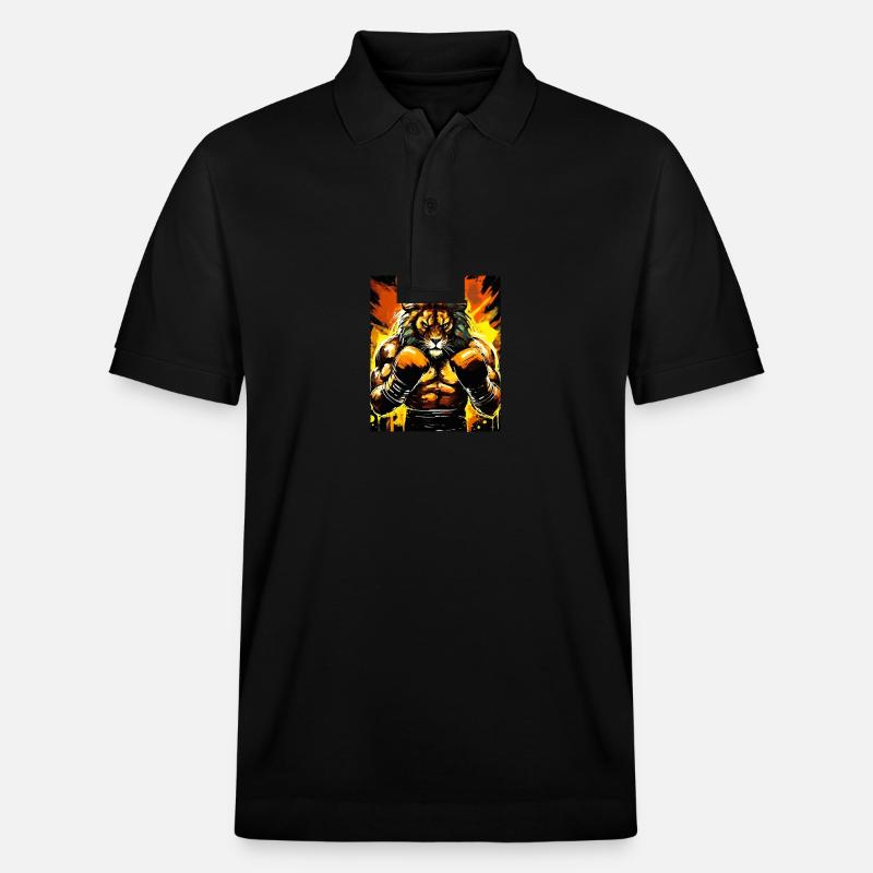 Boxe boxeur Lion - Polo PREPSTER bio Stanley/Stella Unisexe - noir
