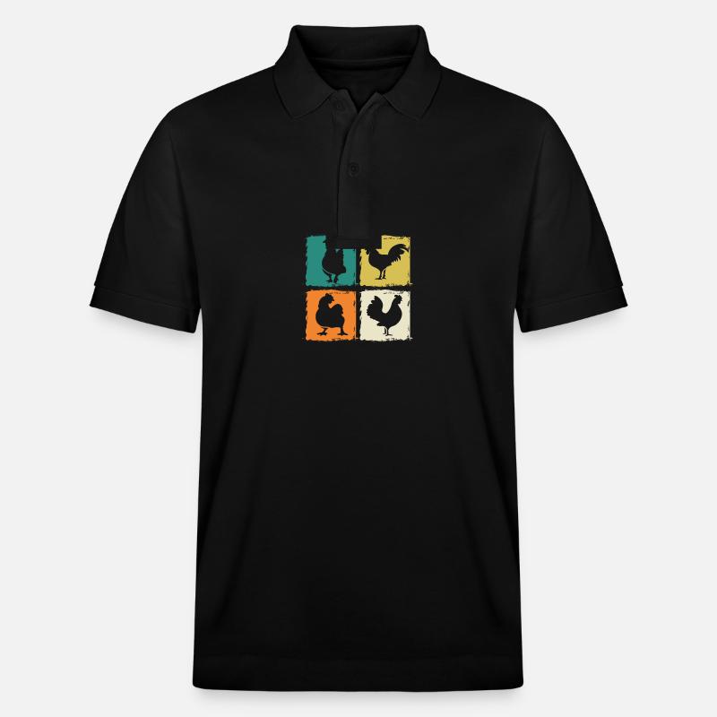 Poulet Coq - Polo PREPSTER bio Stanley/Stella Unisexe - noir