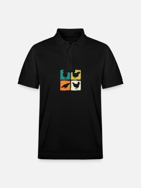 Chickens Hen - Stanley/Stella Unisex Organic Polo Shirt PREPSTER - black