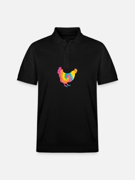 Chickens Hen - Stanley/Stella Unisex Organic Polo Shirt PREPSTER - black