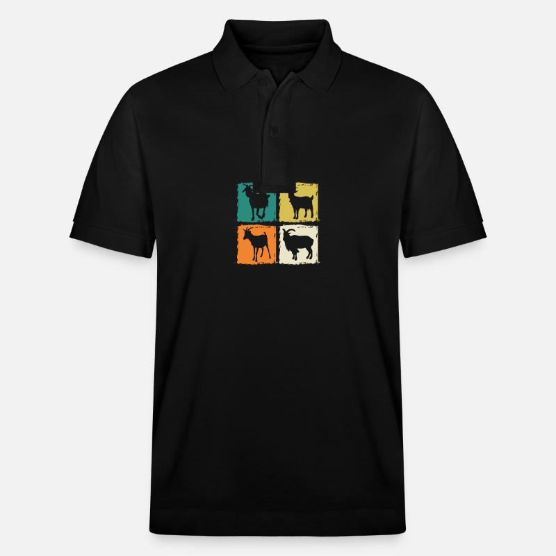 Ziegen - Stanley/Stella Unisex Bio-Poloshirt PREPSTER - Schwarz