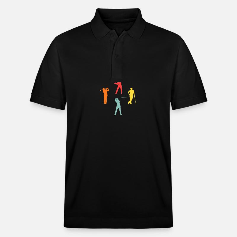 Golfspieler Evolution Golf - Stanley/Stella Unisex Bio-Poloshirt PREPSTER - Schwarz