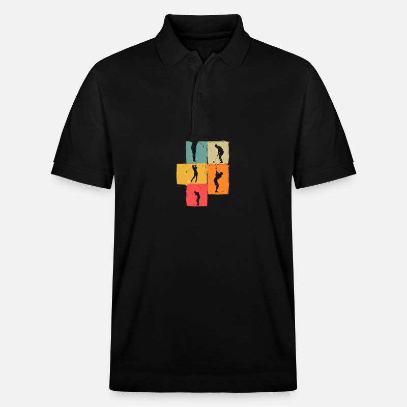 Golfspieler Golf - Stanley/Stella Unisex Bio-Poloshirt PREPSTER - Schwarz