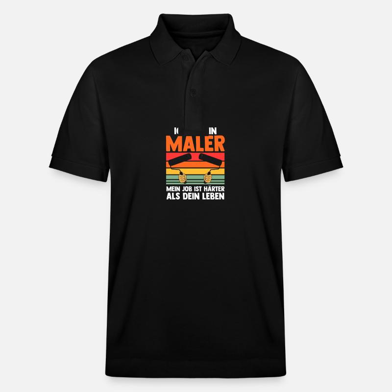 Master Painter Journeyman Painter - Stanley/Stella Unisex Organic Polo Shirt PREPSTER - black