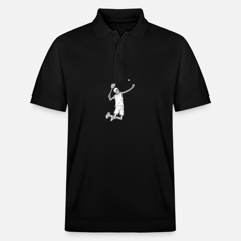Federball Badminton - Stanley/Stella Unisex Bio-Poloshirt PREPSTER - Schwarz
