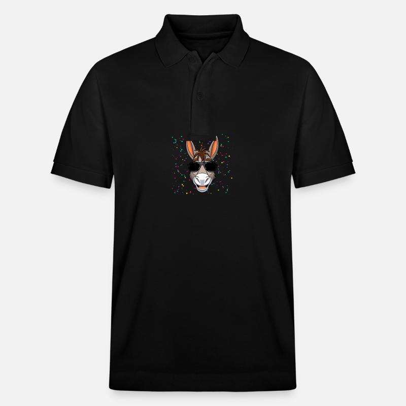 Esel - Stanley/Stella Unisex Bio-Poloshirt PREPSTER - Schwarz