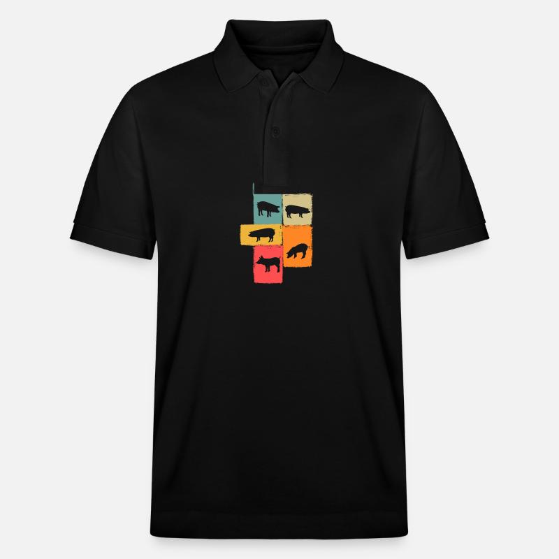 Schwein - Stanley/Stella Unisex Bio-Poloshirt PREPSTER - Schwarz