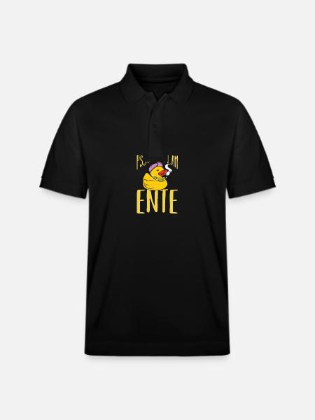 Psychically on the duck - Stanley/Stella Unisex Organic Polo Shirt PREPSTER - black