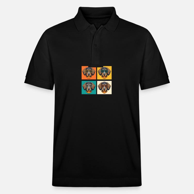 Hund Dackel - Stanley/Stella Unisex Bio-Poloshirt PREPSTER - Schwarz