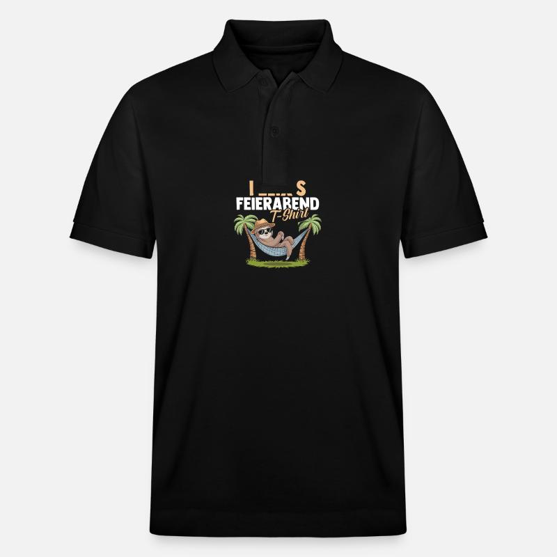 Faultier Felix - Stanley/Stella Unisex Bio-Poloshirt PREPSTER - Schwarz