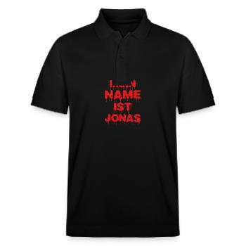 Jonas - Stanley/Stella Unisex Bio-Poloshirt PREPSTER - Schwarz - Vorne - Roxy (174cm) & Andy (188cm)