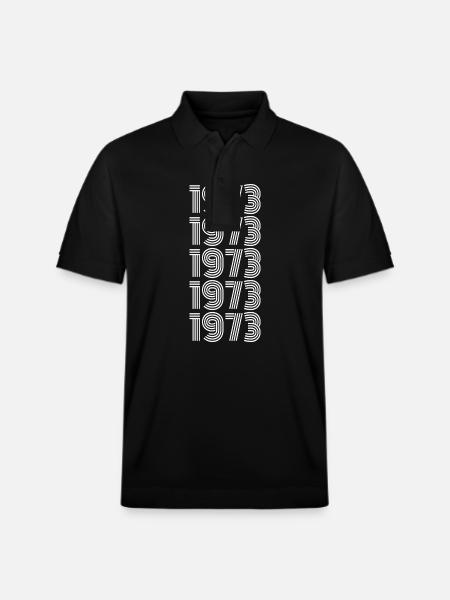 Born in 1973 - Stanley/Stella Unisex Organic Polo Shirt PREPSTER - black