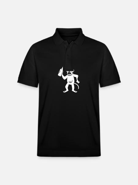 Affe Bier Junggesellenabschied - Stanley/Stella Unisex Bio-Poloshirt PREPSTER - Schwarz