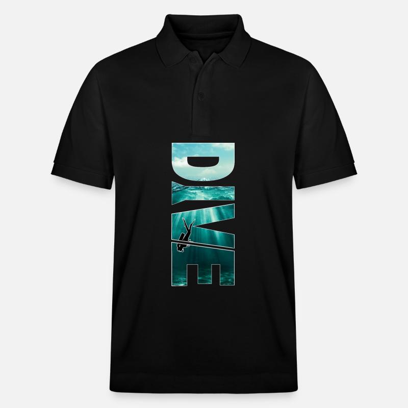 Dive - tolles Scuba Tauchen Design - Stanley/Stella Unisex Bio-Poloshirt PREPSTER - Schwarz