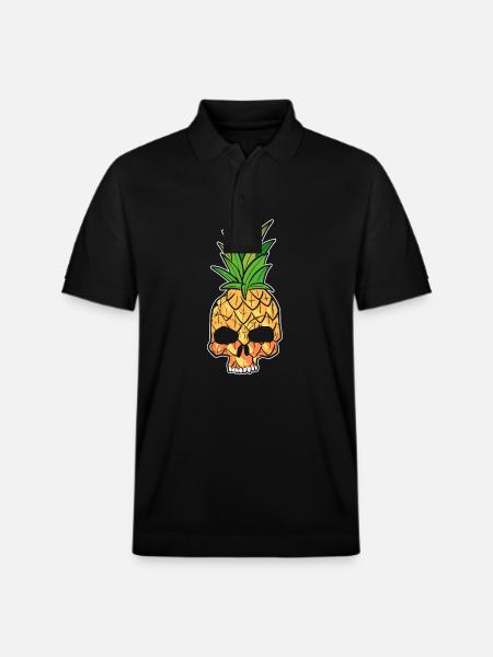 Pineapple - Stanley/Stella Unisex Organic Polo Shirt PREPSTER - black