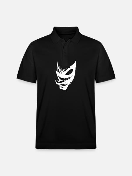 Masque d’Halloween effrayant et souriant - Polo PREPSTER bio Stanley/Stella Unisexe - noir
