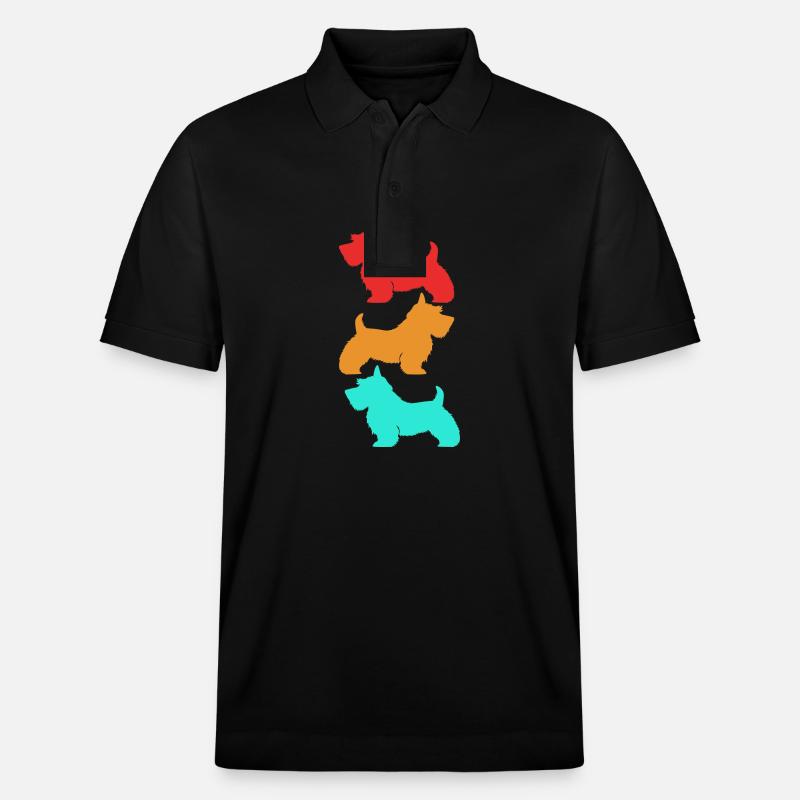 Scottish Terrier - Stanley/Stella Unisex Bio-Poloshirt PREPSTER - Schwarz