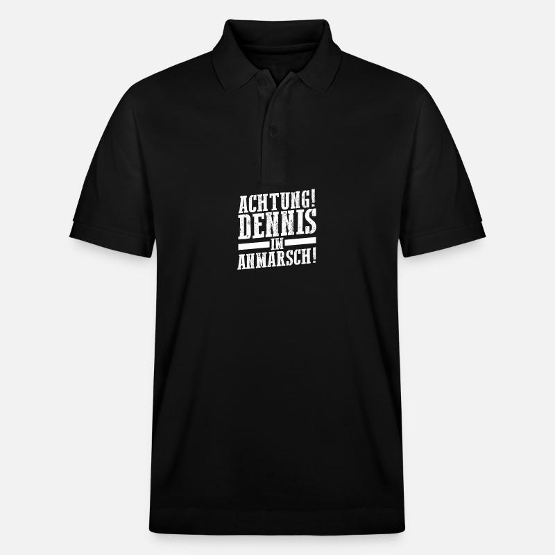 Prénom Dennis - Polo PREPSTER bio Stanley/Stella Unisexe - noir