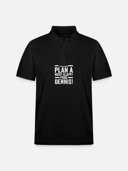 First name Dennis - Stanley/Stella Unisex Organic Polo Shirt PREPSTER - black