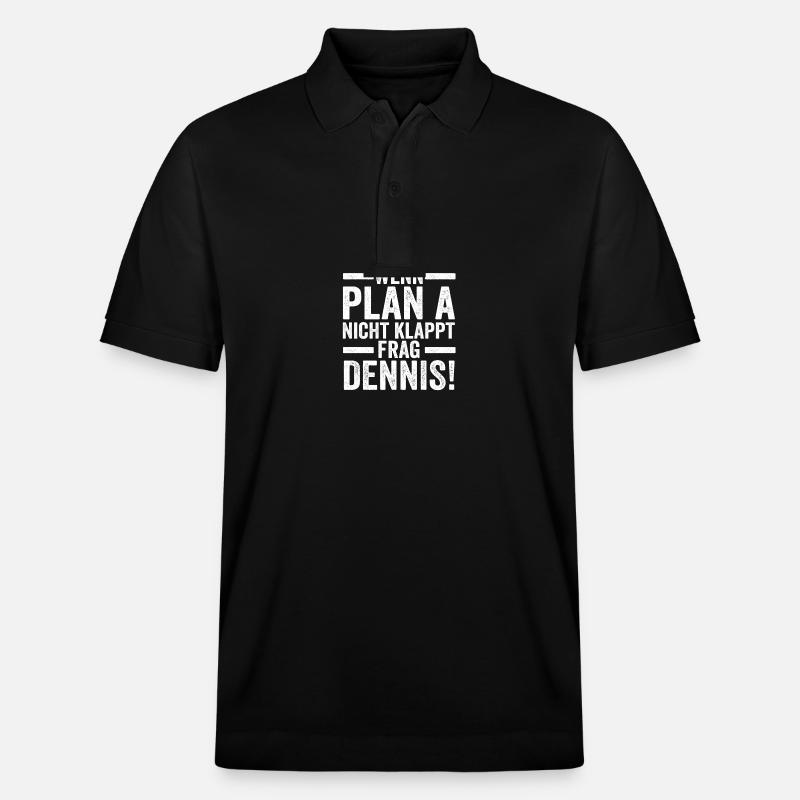 First name Dennis - Stanley/Stella Unisex Organic Polo Shirt PREPSTER - black