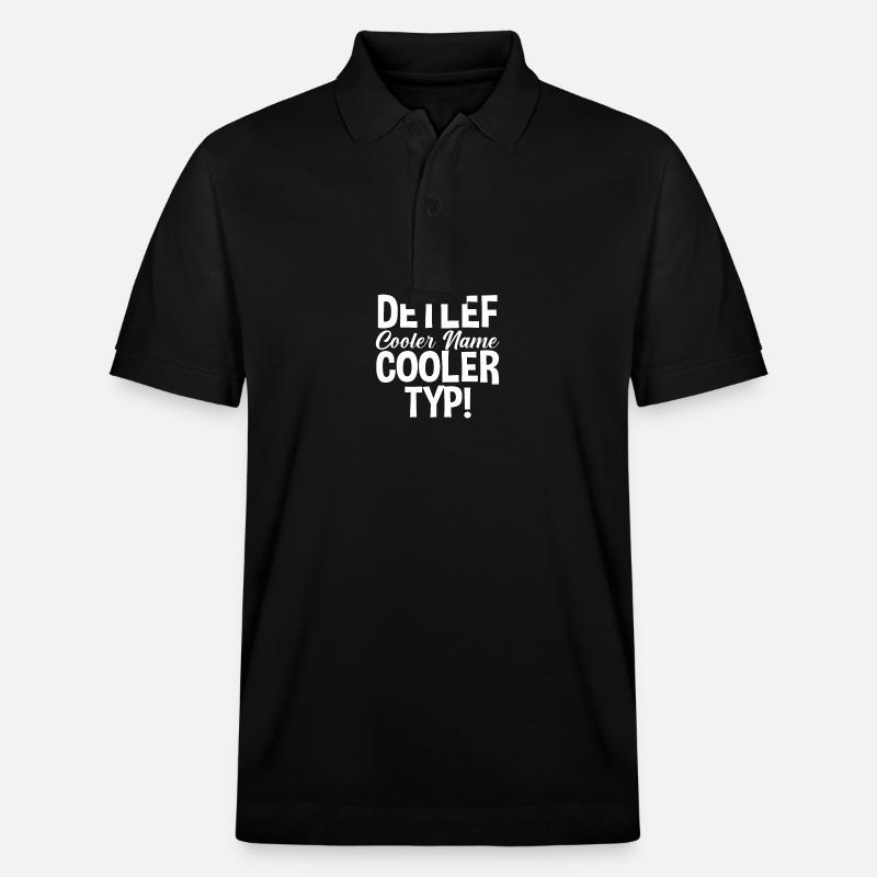 First name Detlef - Stanley/Stella Unisex Organic Polo Shirt PREPSTER - black